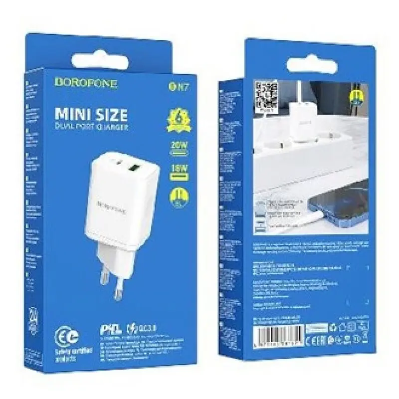 Мережевий зарядний пристрій з швидкою зарядкою 20W PD та QC3.0 XPRO BN7 (33156-01_181) - фото 3