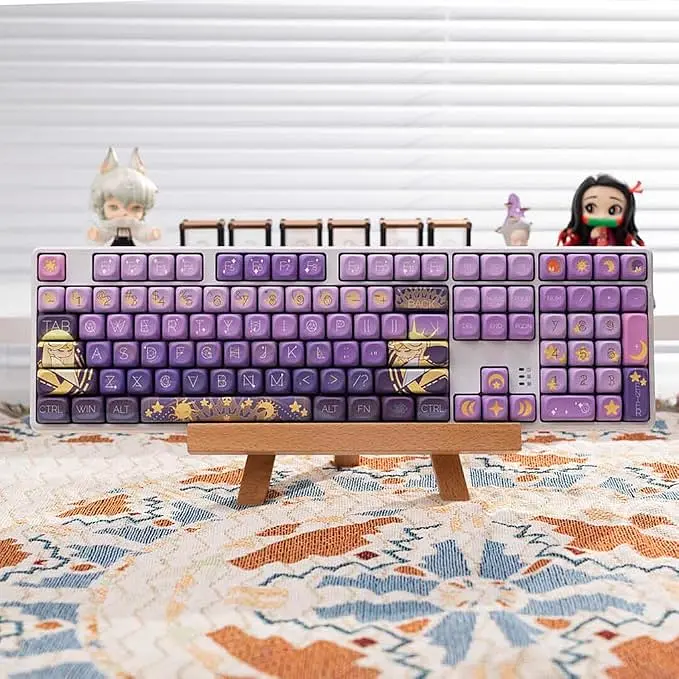Набір кейкапів PBT MOA-Starry River Dream / Compatible with Cherry MX Switch, Gateron, TTC, Clones, Фіолетовий - фото 6