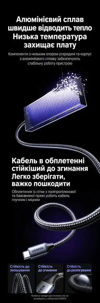 Док-станція USB-C UGREEN Revodok CM886 10 в 1 DisplayPort 1.4 4K 60 Гц у Windows також 2K 144 Гц та 1080p 240 Гц потрібен USB-C з DisplayPort Alt Mode RJ45 до 2,5 Гбіт/с для даних 1 USB-A та 1 USB-C 3.2 Gen2 до 10 Гбіт/с і 2 USB-A та 1 USB-C 3.0 до 5 Гбіт/с SD/microSD (TF) вхід USB-C PD 3.0 до 100 Вт без даних і відео одночасне читання двох карт дублювання/розширення Windows/macOS/Linux вбудований кабель в обплетенні приблизно 30 см космічний сірий (95614) - фото 11