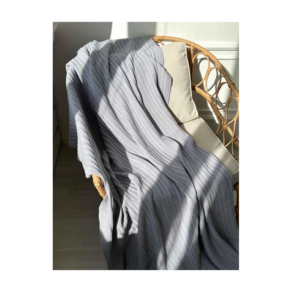 Плед Прованс COTTON сірий 50% бавовна 50 % акрил 200 х 220 см (040381) - фото 8