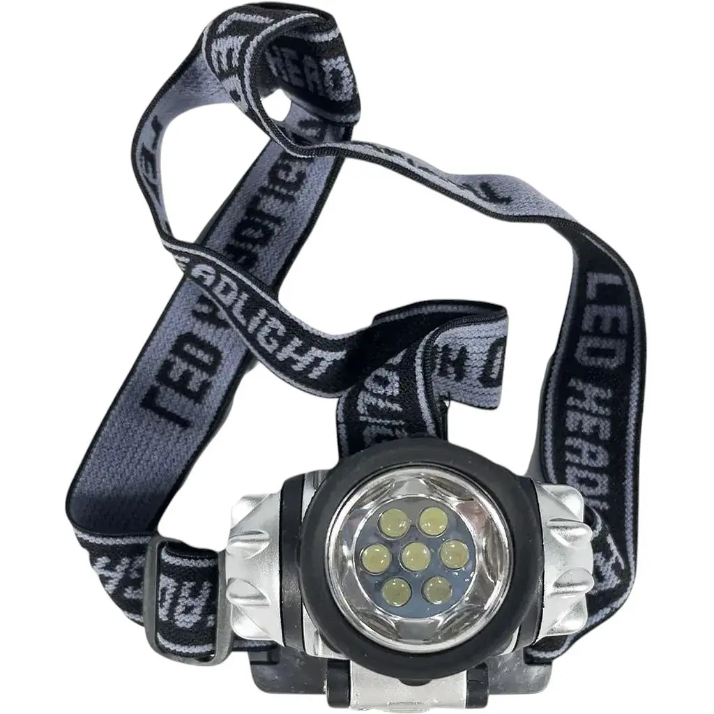 Ліхтар налобний світлодіодний Good Bike 7 LED на батарейках водозахисний (92303-IS) - фото 3