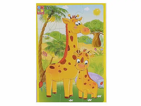 М'які пазли Vladi Toys Тварини зоопарку, укр. мова, 12 елементів (VT1103-45) - фото 4