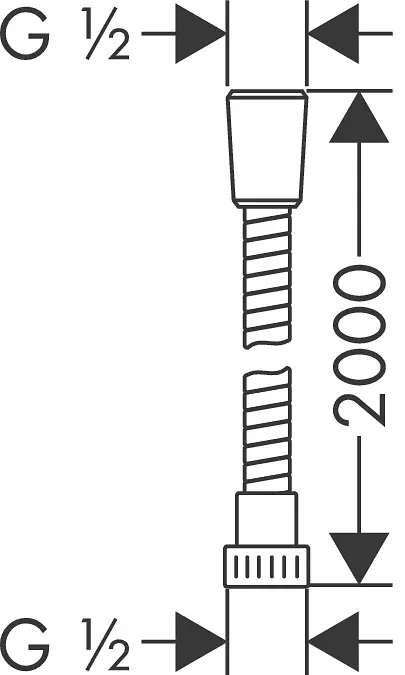 Шланг для душу 200 см Hansgrohe Metaflex 28264000, Хром - фото 2
