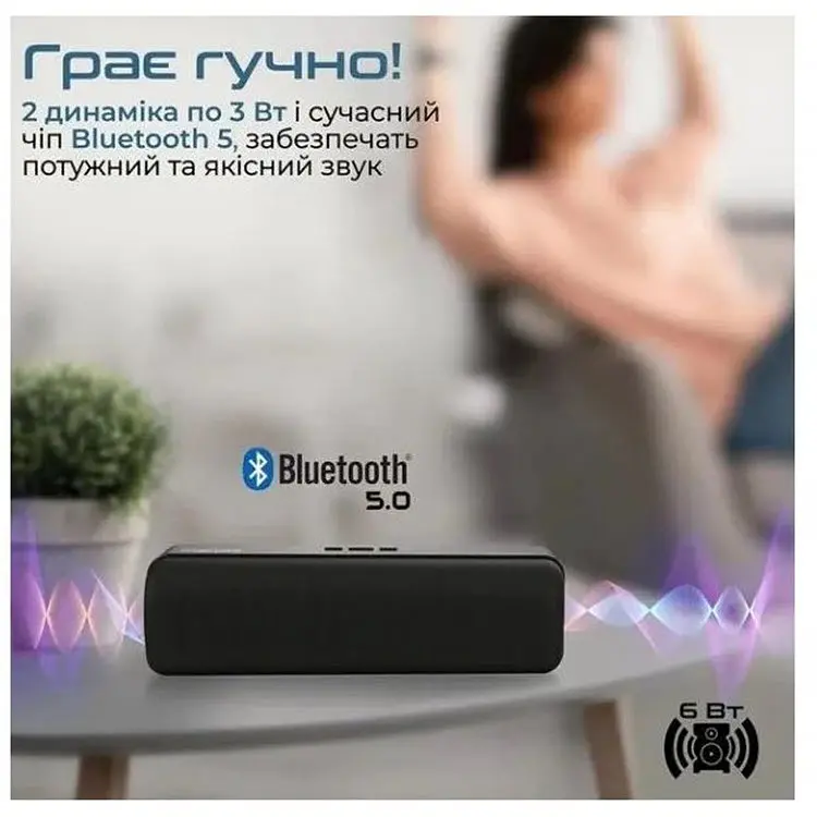 Акустична система Promate Capsule-2 Black (capsule-2.black) - фото 3