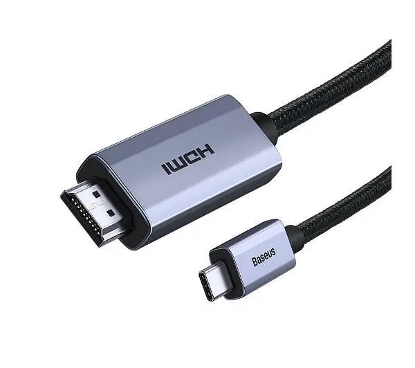 Кабель Baseus High Definition Series Graphene Type-C to HDMI 4K Adapter Cable 1m WKGQ010001 Black - фото 4