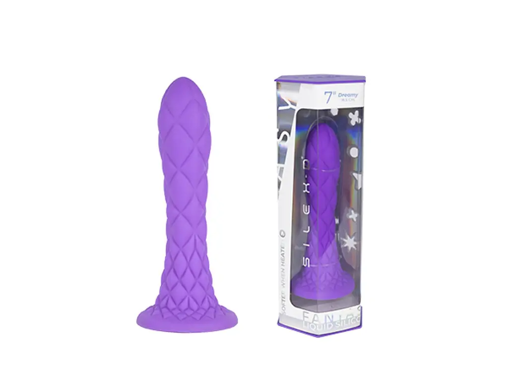 Фалоімітатор Silexd Fantasy Line Dreamy 7”, 18.5 см (фіолетовий) - фото 11