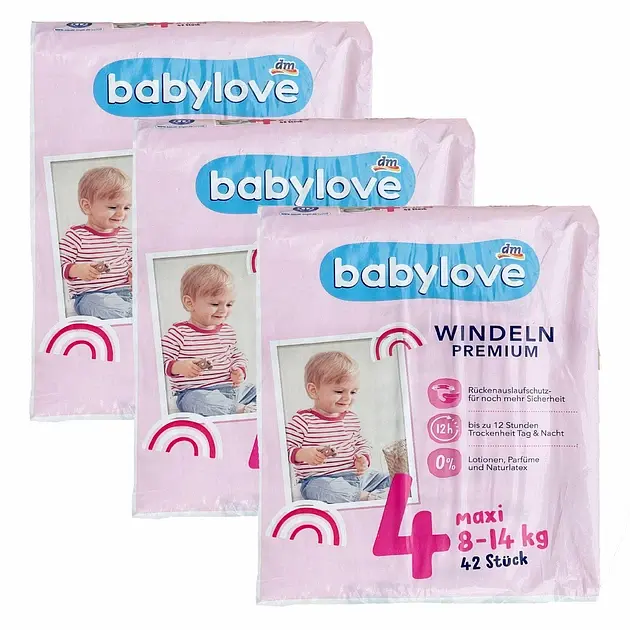 Підгузки Babylove Premium 4 Maxi (8-14 ) кг 126 шт