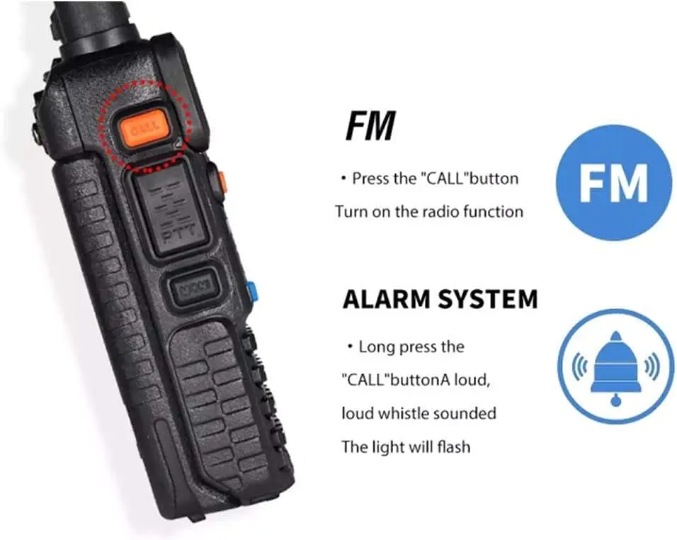 Портативна Рація + Гарнітура Baofeng UV-5R 5W дводіапазонна VHF136-174/UHF400-520 МГц (18835) - фото 6