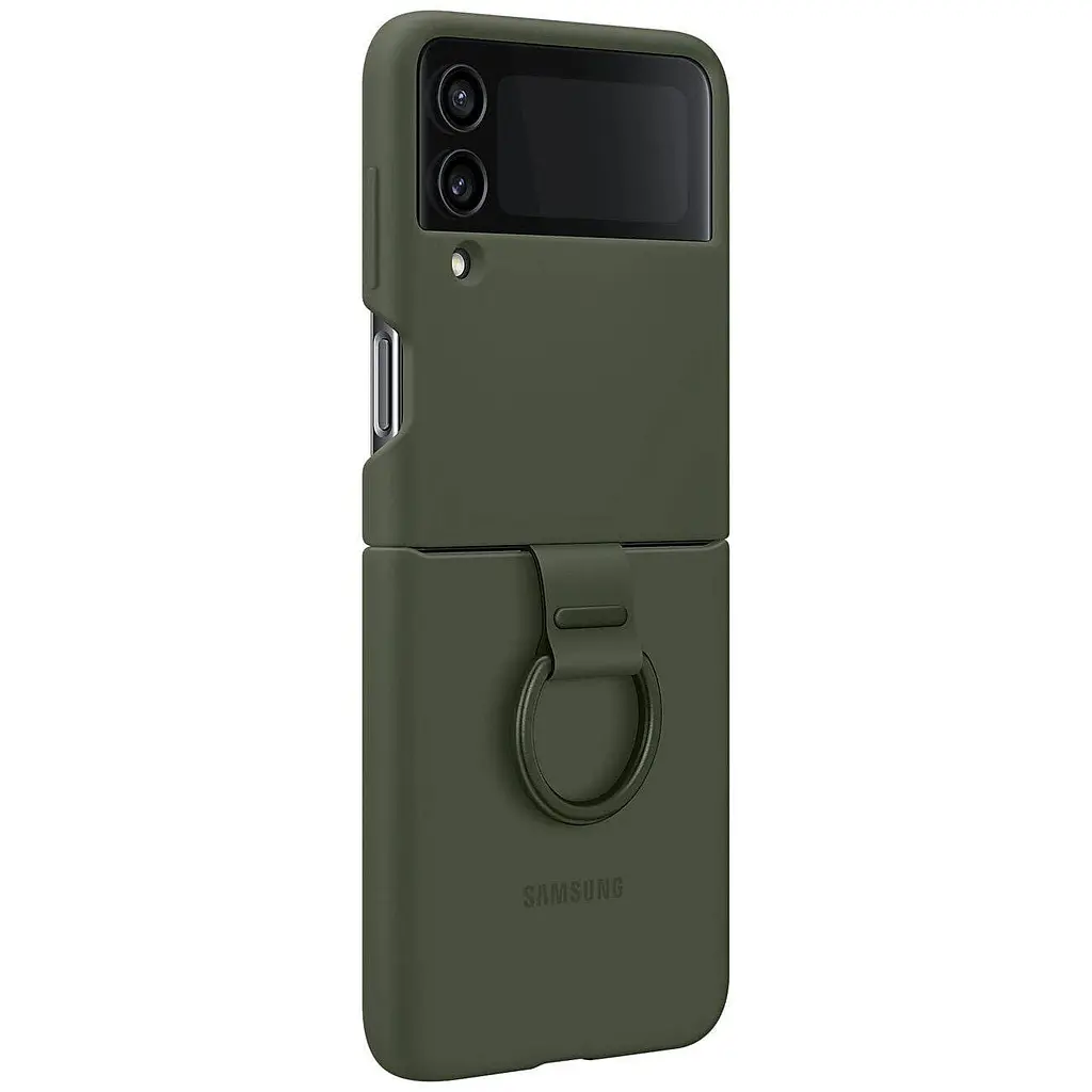 Чохол Silicone Cover with Ring для Samsung Galaxy Flip 4 (F721) (EF-PF721TGEGUA) Khaki