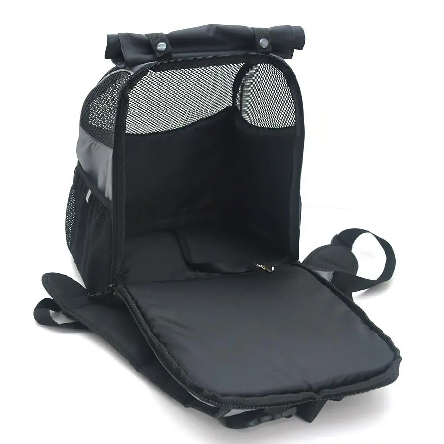 Рюкзак для переноски кошек и собак Zoo-hunt Турист №0 16 х 26 х 30 см серый - фото 2