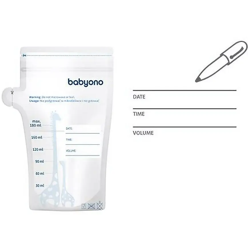 Пакеты для хранения грудного молока BabyOno, 180 мл, 30 шт. (1084) - фото 9