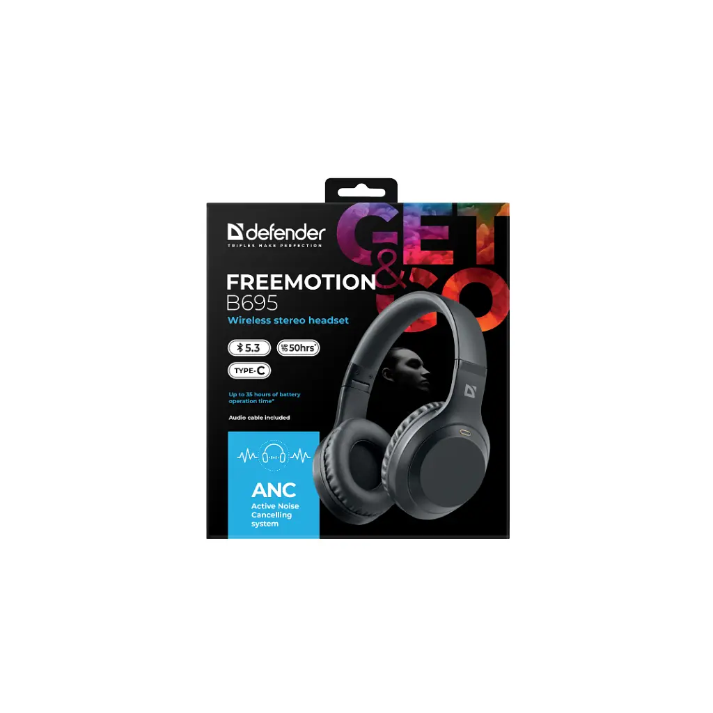 Навушники Defender FreeMotion B695 Bluetooth ANC Black (63695) - фото 7