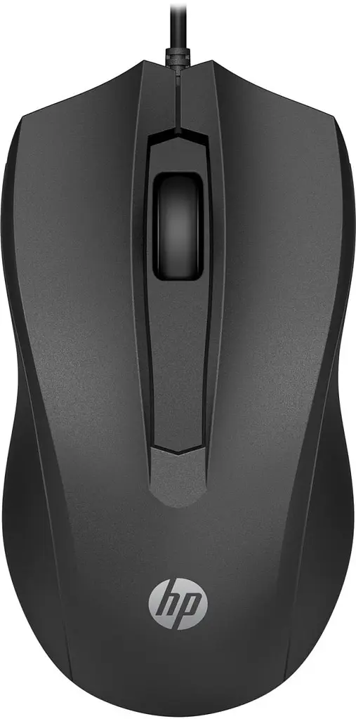 Мишка дротова HP 100 USB, чорна (6VY96AA)