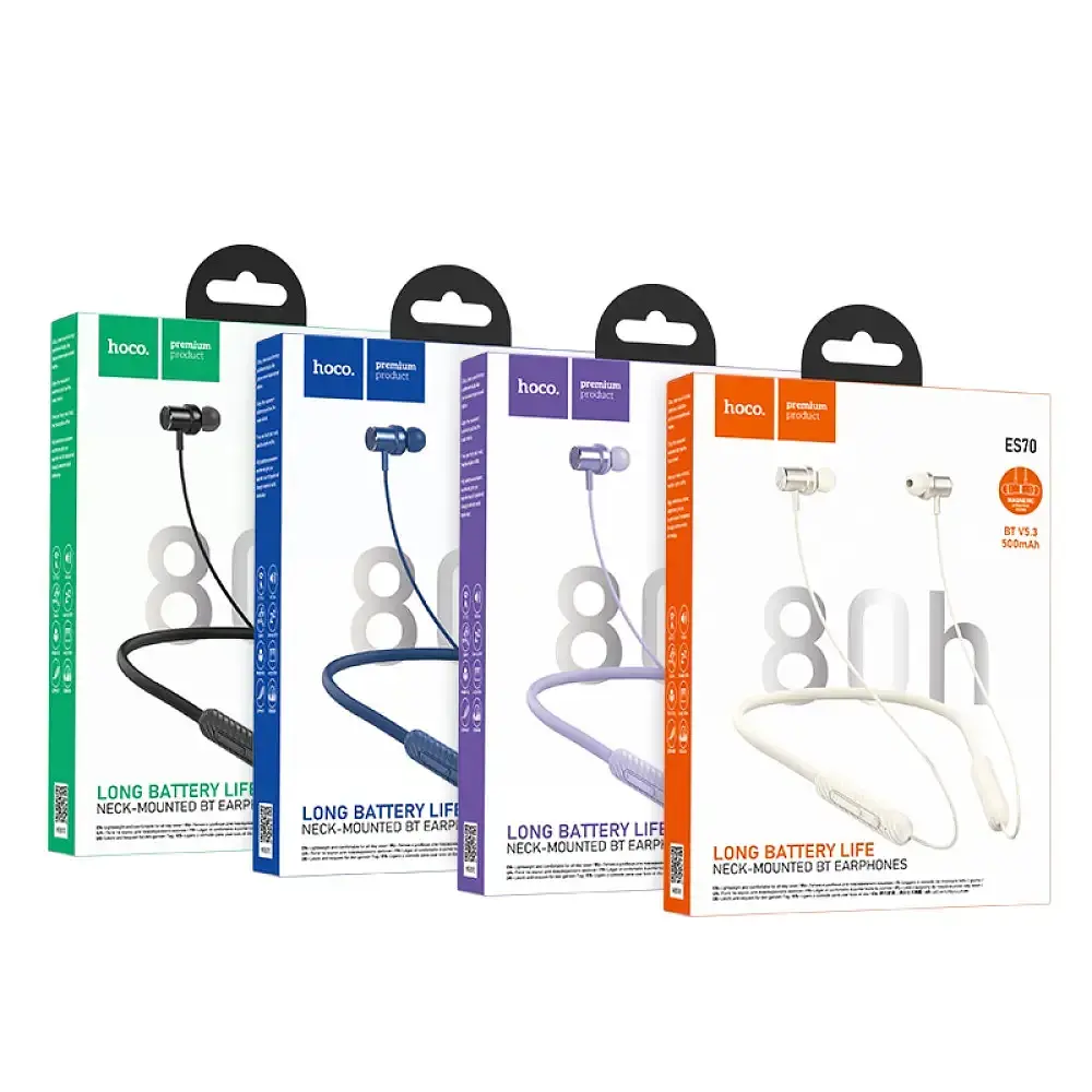 Bluetooth Навушники Hoco ES70 Armour neck-mounted | BT5.3, 80h | beige - фото 3