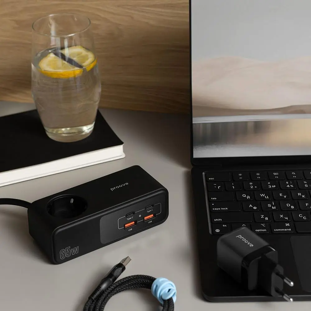 Мережевий фільтр Proove Homester Pro 65W (AC + 2xType-C + 2xUSB) 1.5m black (PSHP25002201) - фото 8