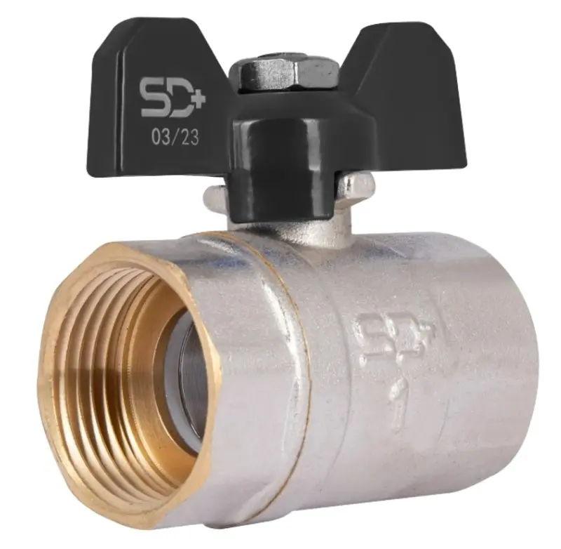 Кран кульовий Thermo Alliance Base 1" ВВ прямий, PN40, метелик SD602W25