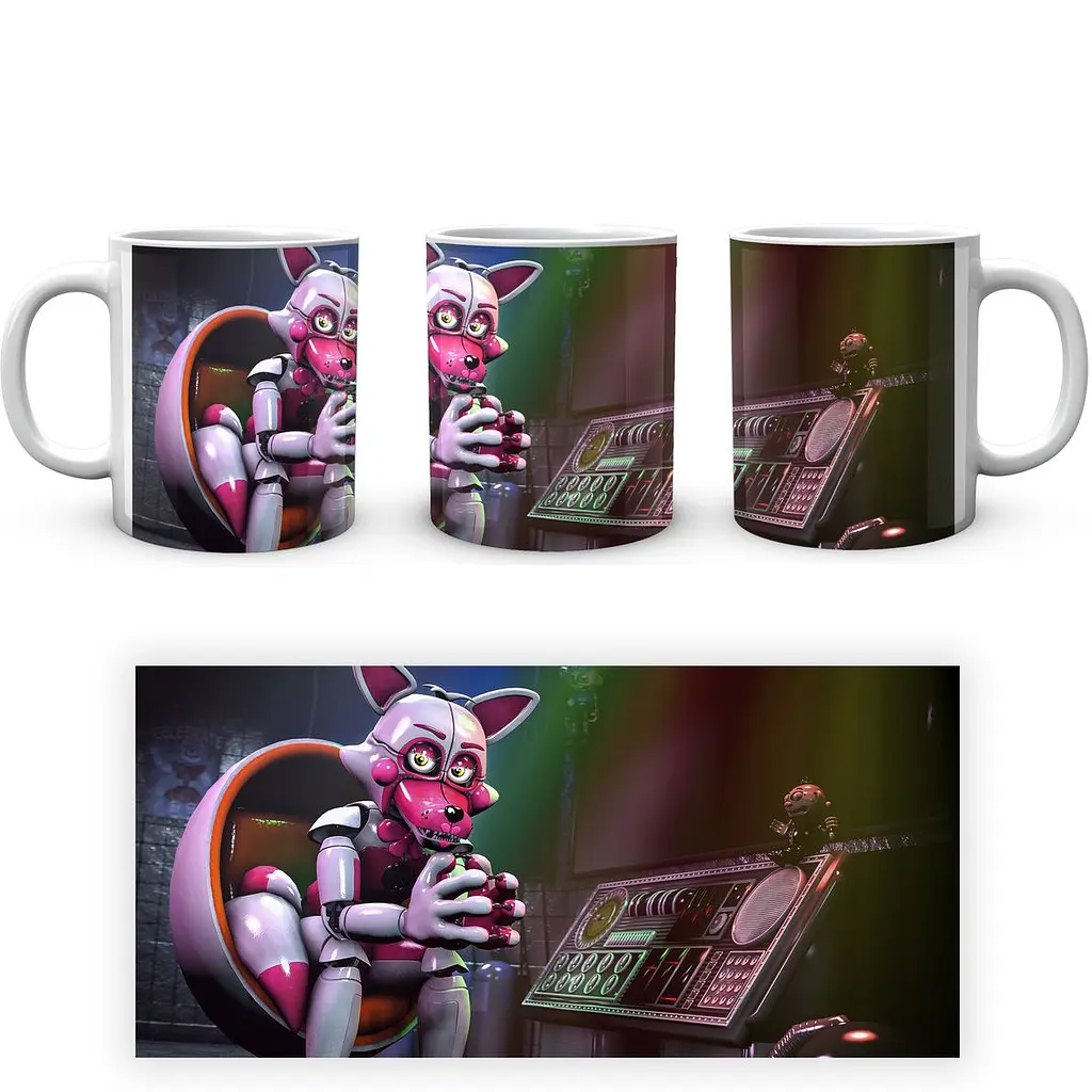 Кухоль GeekLand Five Nights At Freddys П'ять ночей з Фредді Funtime Foxy Сидить FN.02.389 330 мл білий - фото 3