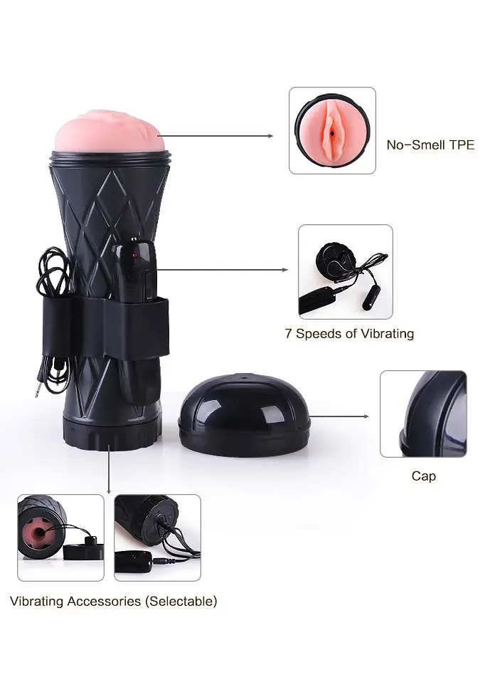 Вібро мастурбатор Masturbator-Vibrating Vagina cyber skin Latarka Boss Series 60-00025 98353 - фото 8
