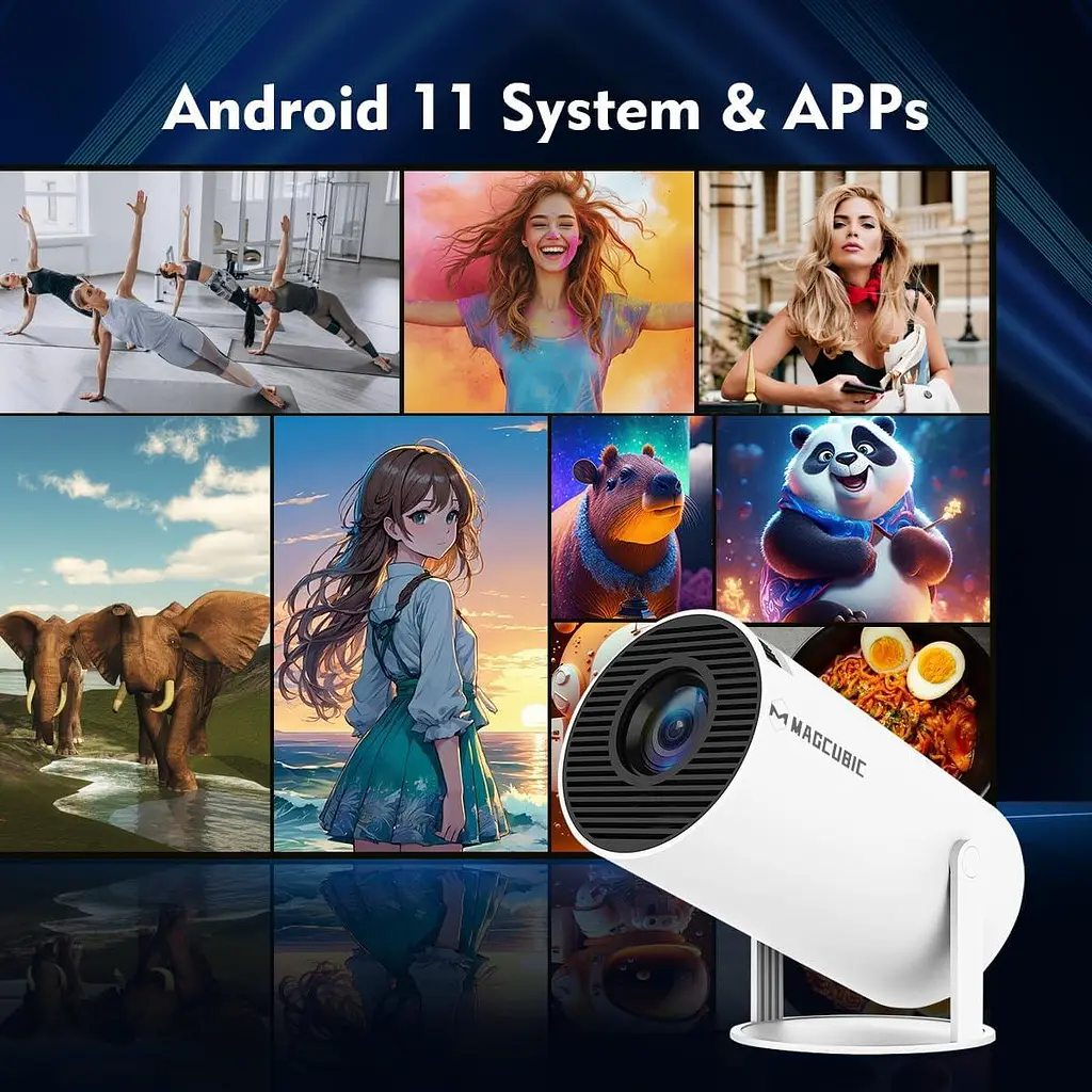 Смарт-проєктор HY300 PRO з Android TV 11.0, підтримкою 4K, WiFi 6 та Bluetooth 5.0 - фото 2