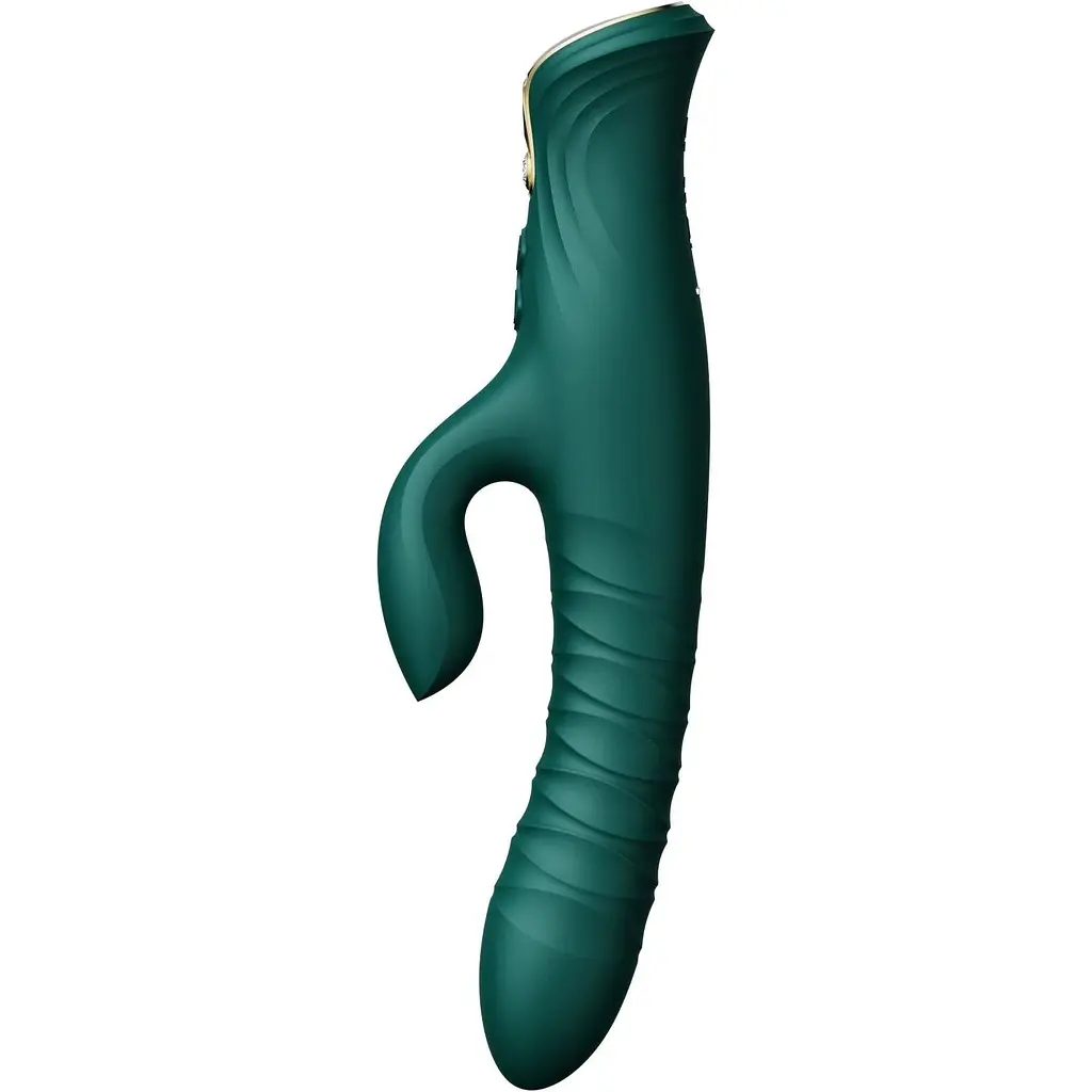 Пульсатор-кролик з вібрацією Zalo Mose Turquoise Green - фото 3