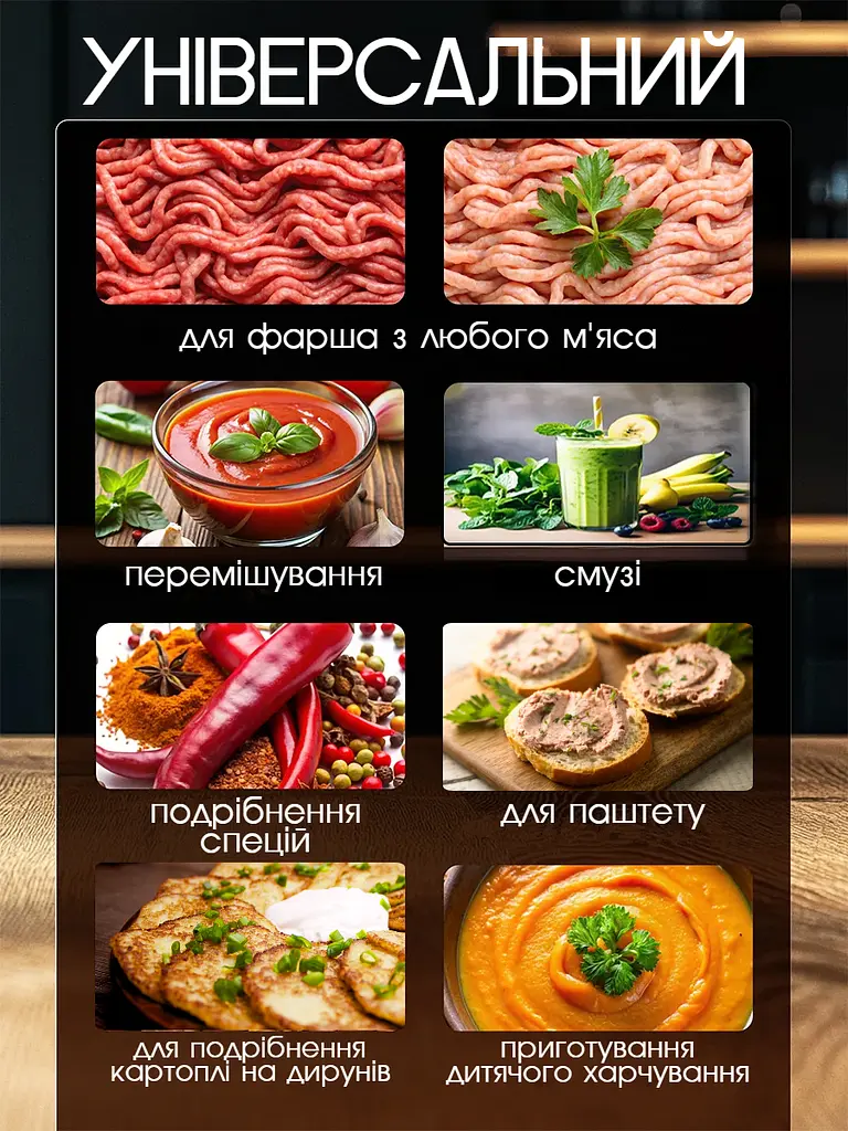 Подрібнювач кухонний Bitek Professional Food Chopper 3 л 2000 Вт - фото 4