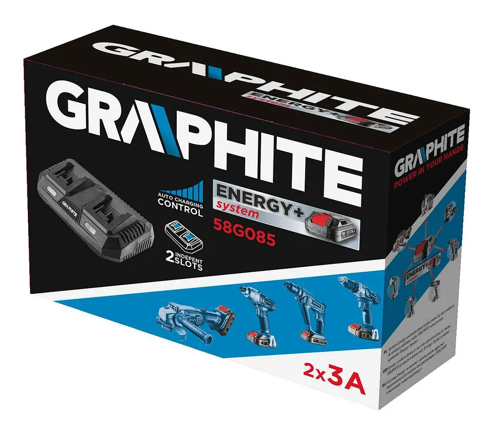 Зарядний пристрій Energy+ 18В 3А Graphite hoz0014345 - фото 6
