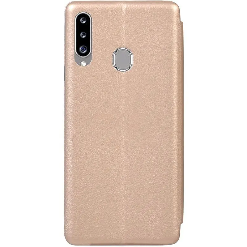 Чехол-книжка Toto Book Rounded Leather Case Samsung Galaxy A20s Gold - фото 2