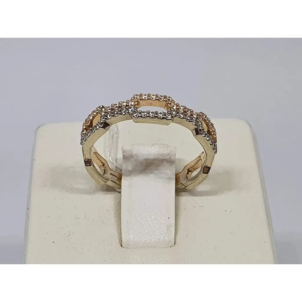 Золотое кольцо Империя золота с фианитами. КВ1482И 17,5 - фото 4