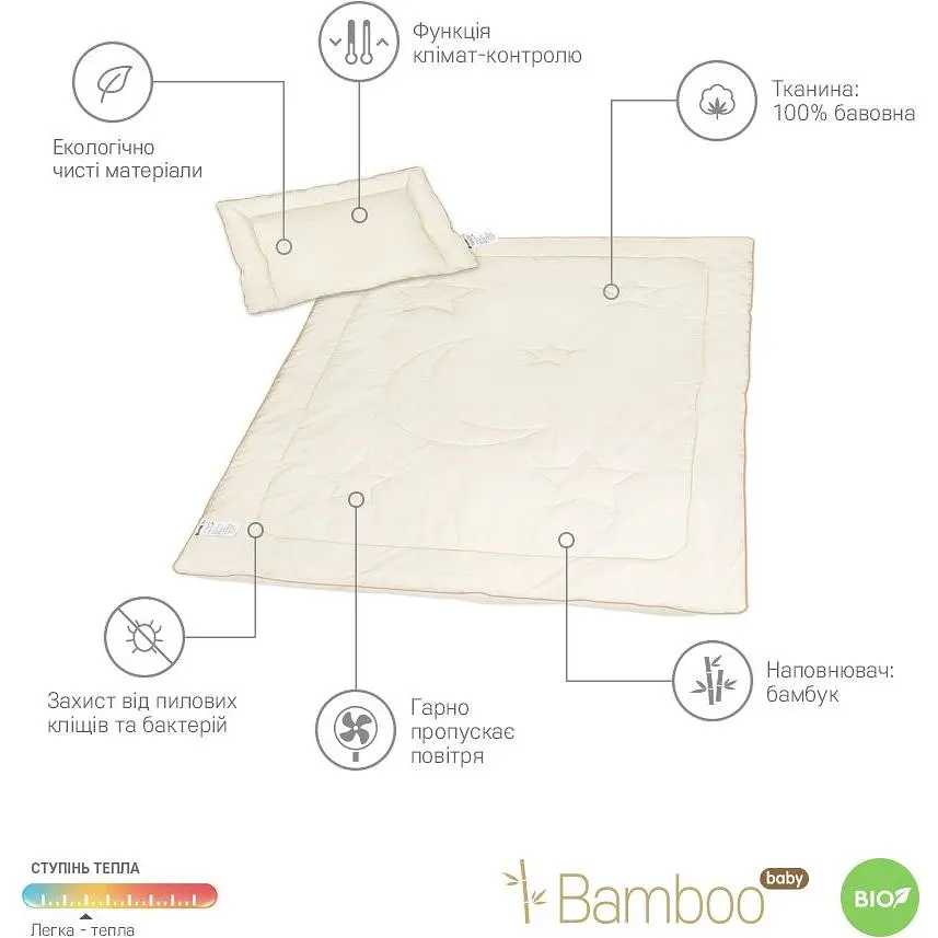Набор детский Sonex Bamboo Baby: одеяло 110х140 см + подушка 40х55 см (SO102145) - фото 7