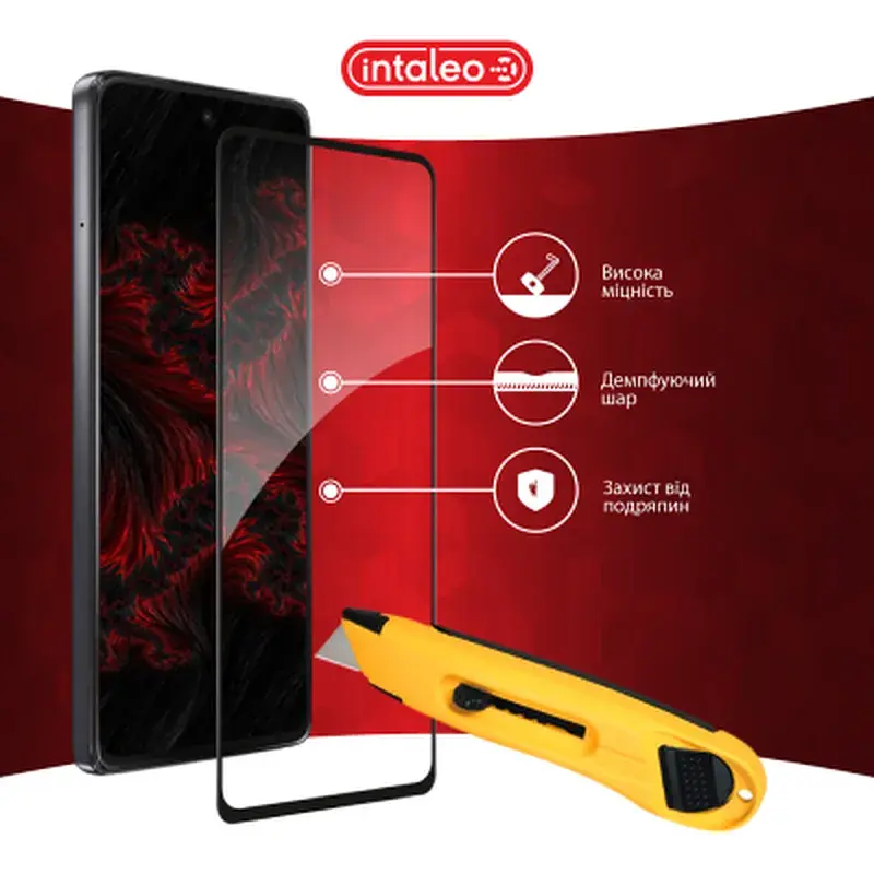 Скло захисне Intaleo Full Glue Moto G75 Black (1283126607400) - фото 5