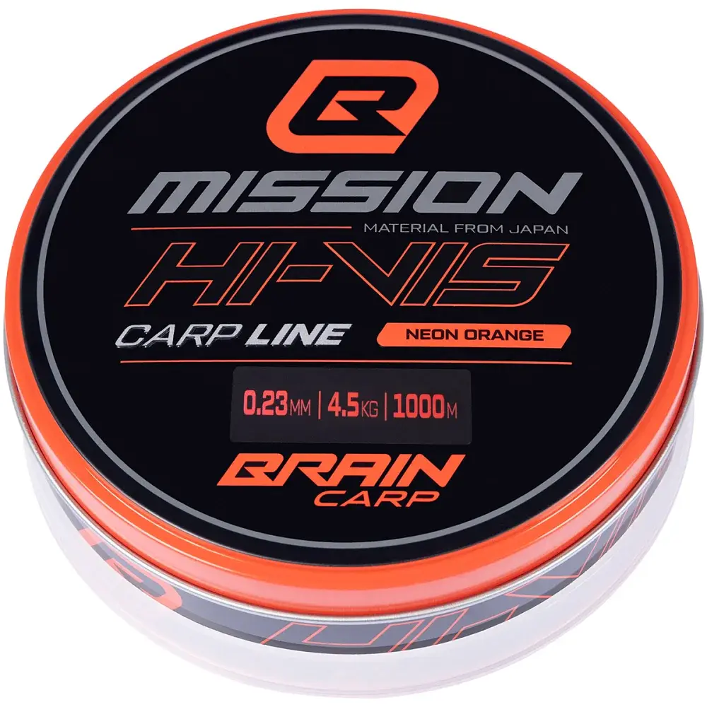 Волосінь Brain Mission Carp Line (Neon Orange) 1000m 0.23mm 4.5kg - фото 2