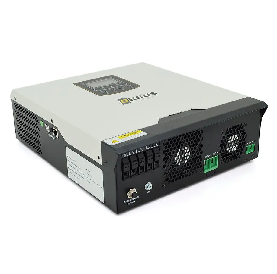 UPS ДБЖ гібридний інвертор ORBUS VP300024, 3000W, 24 V, струм заряду 0-70A, 160-275V, ШІМ-контролер (50А, 80 Vdc) - фото 2