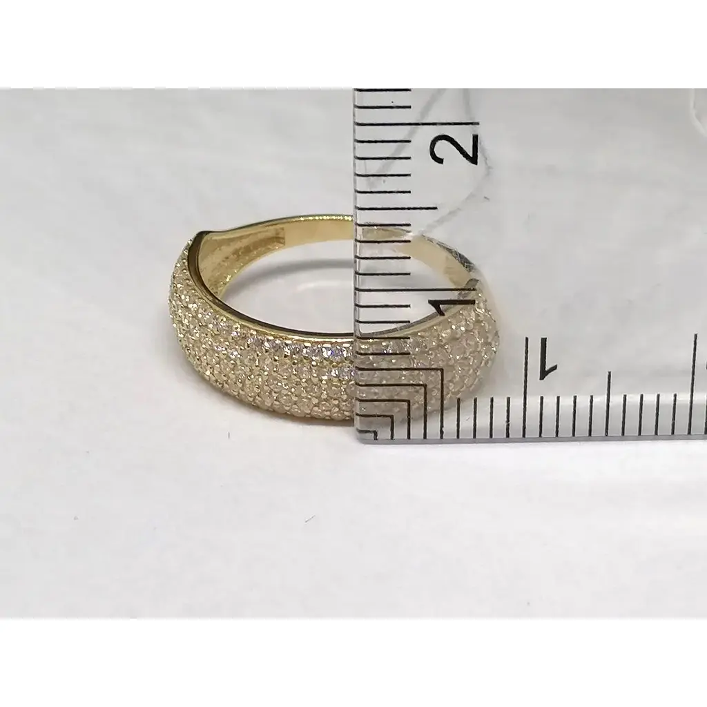 Золоте кільце Імперія золота з фіанітами. КВ444И 17,5 - фото 4