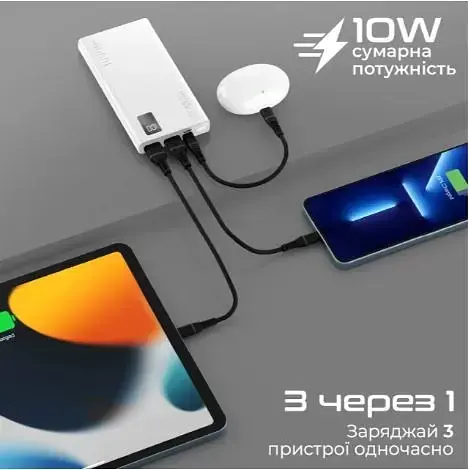 Повербанк Promate Bolt-10Pro 10000 mAh White (bolt-10pro.white) - фото 5