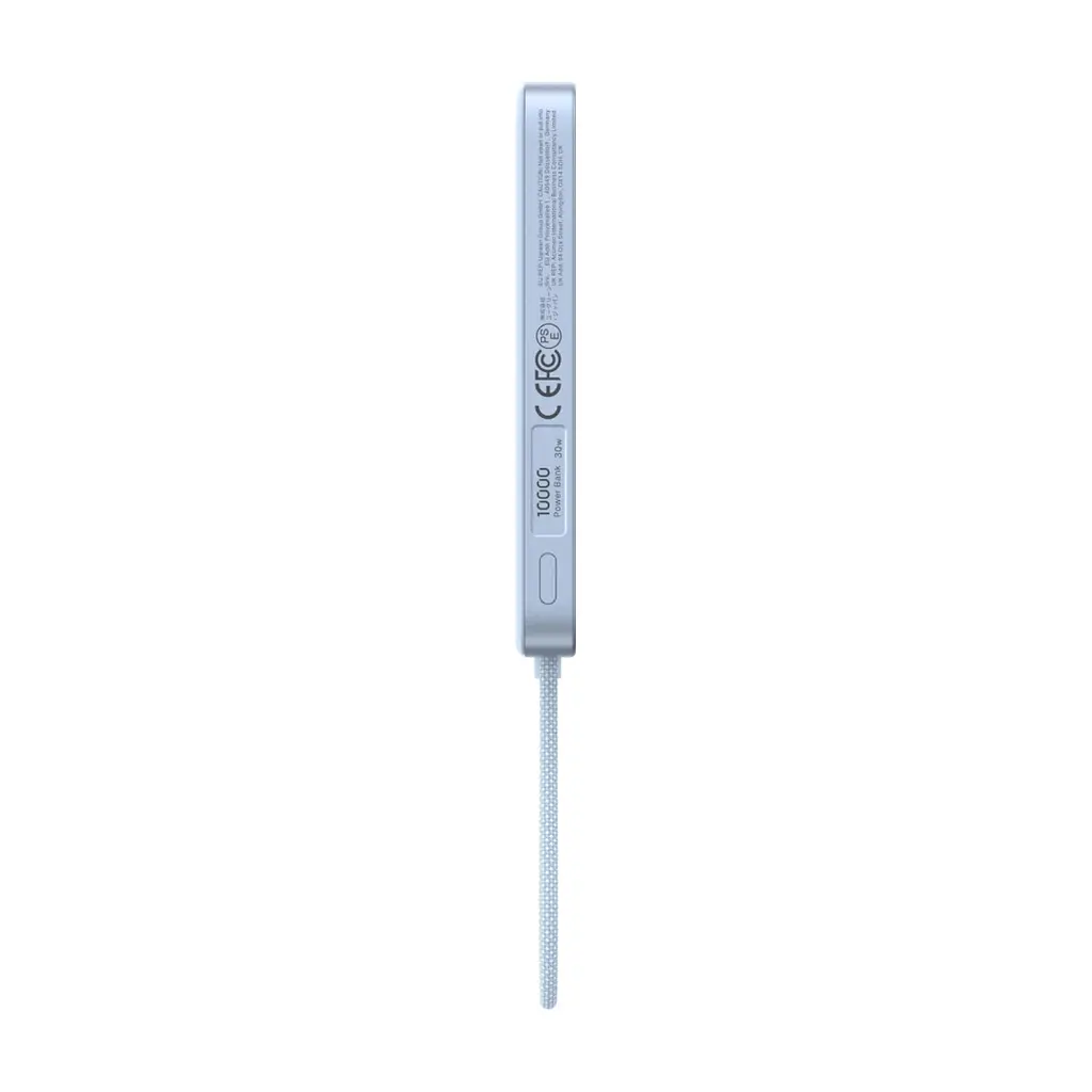 Батарея універсальна Ugreen 10000mAh 30W 1xUSB-C + 15W Magnetic Wireless + cable USB-C blue (65839B) - фото 2