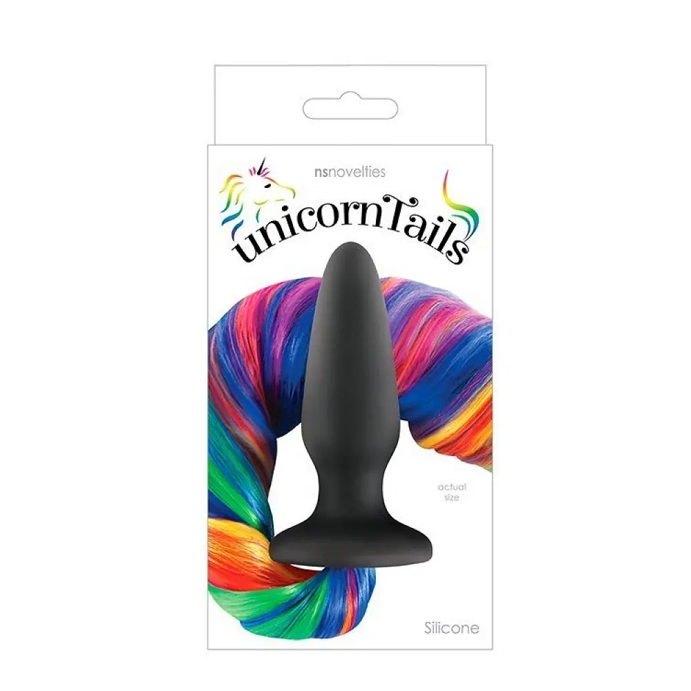 Анальна пробка з хвостиком Ns Novelties Unicorn Tails Pastel, 9,9х3,2 см, різнокольоровий - фото 2