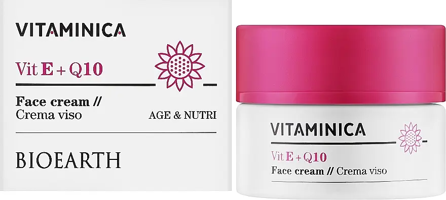 Крем для лица Bioearth Vitaminica Vit E+Q10 50 мл - фото 2