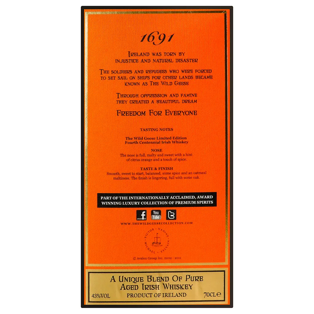 Виски The Wild Geese Limited Edition, 43%, 0,7 л (705386) - фото 4