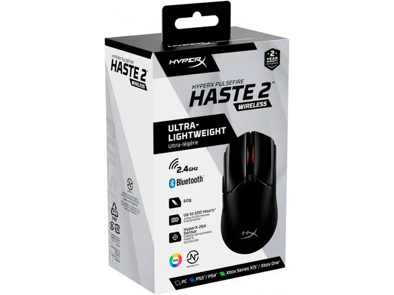 Миша HyperX Pulsefire Haste 2 Wireless Black (6N0B0AA) - фото 9