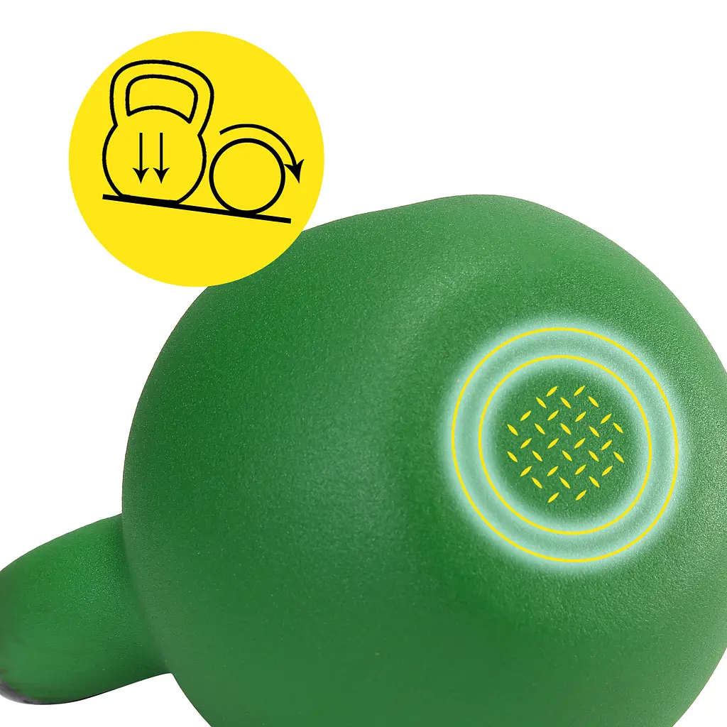 Гиря металева Cornix 20 кг з вініловим покриттям XR-0439 Green/Black - фото 4