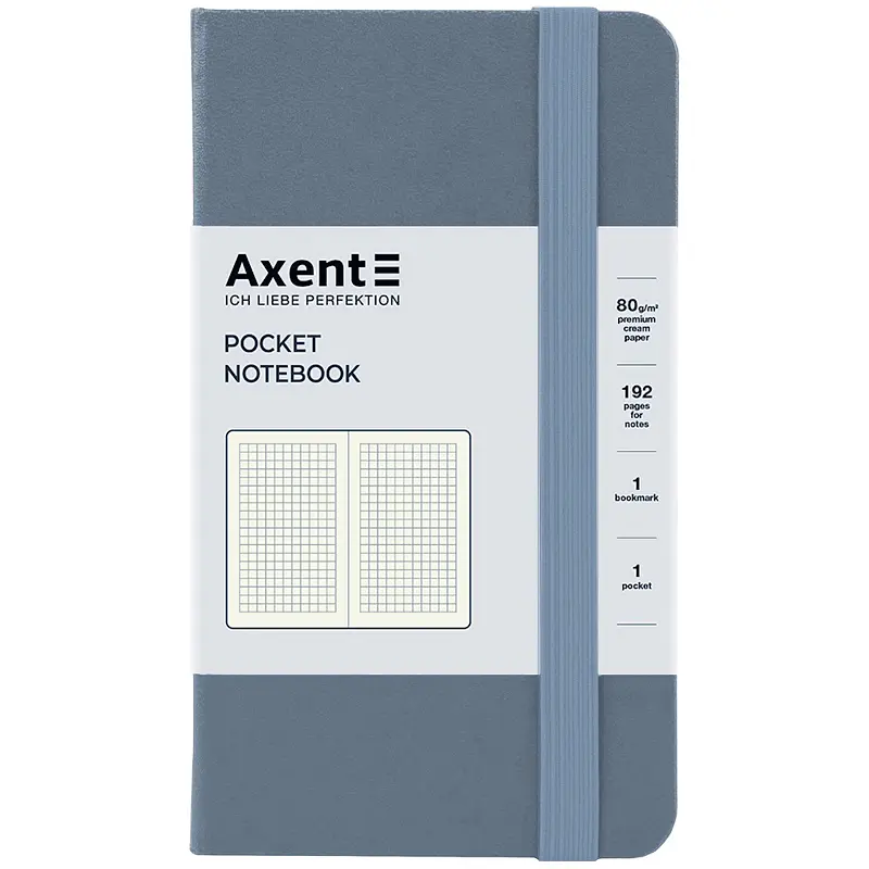 Книга записная Axent Partner в клеточку 95x195 мм 96 листов серая (8301-62-A) - фото 5
