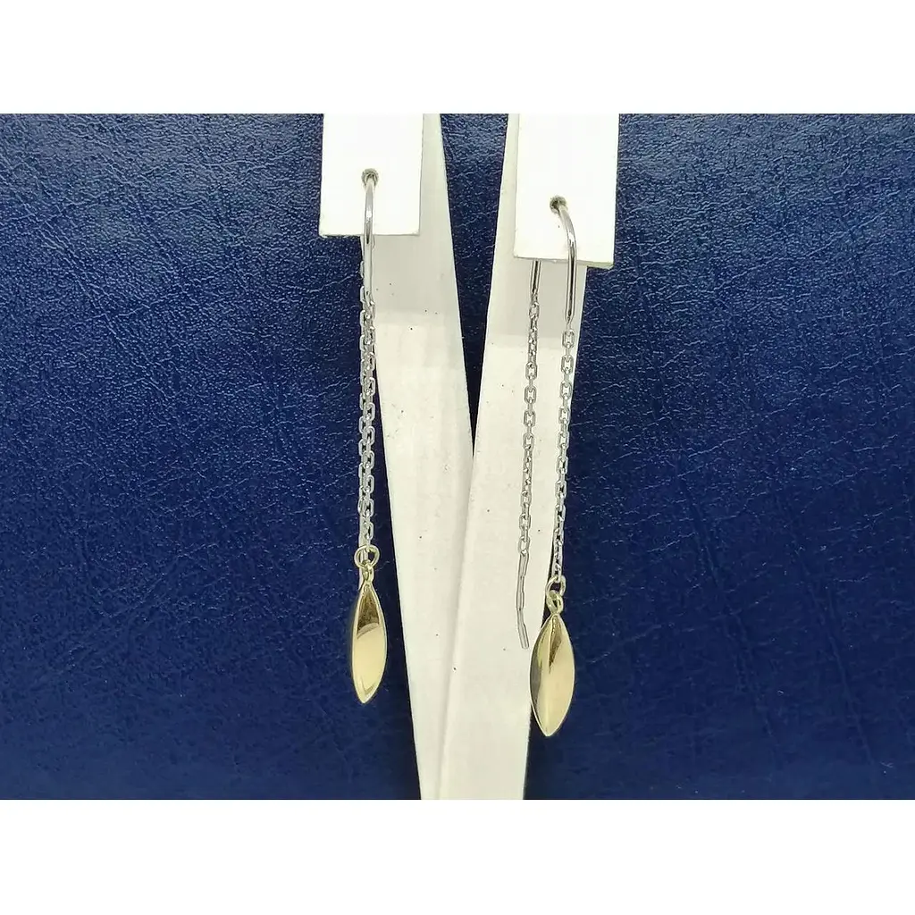 Золотые серьги-протяжки Столичная Ювелирная Фабрика. 106753БЖ - фото 2