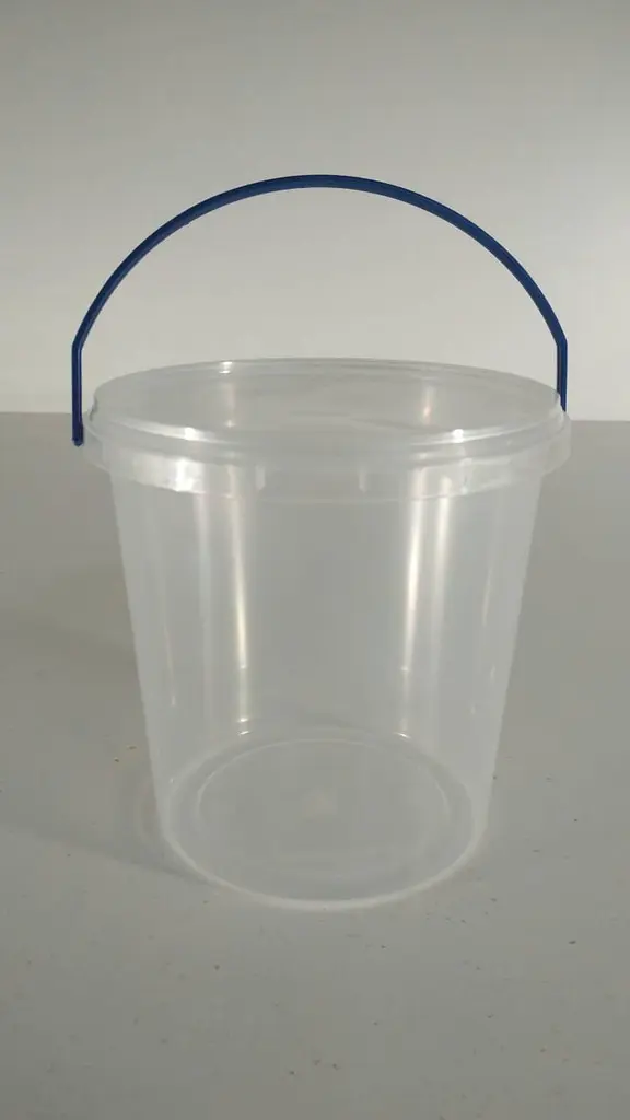Відро пластикове прозоре кругле з кришкою для харчових продуктів 1100 мл 50 шт./уп. - фото 2