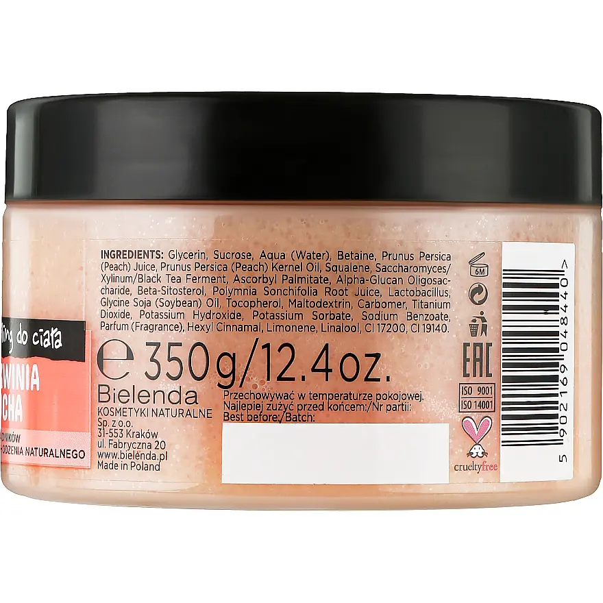 Скраб для тіла Bielenda Scrub Coctail Peach Kombucha персик-комбуча 350 г - фото 2