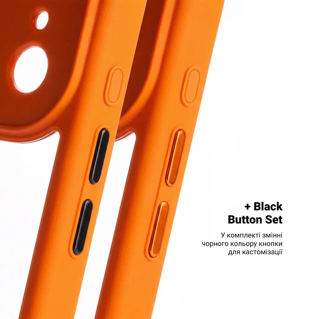 Чохол ArmorStandart Unit-C MagCase для Apple iPhone 17 Pro Orange + Black Button Set - фото 5