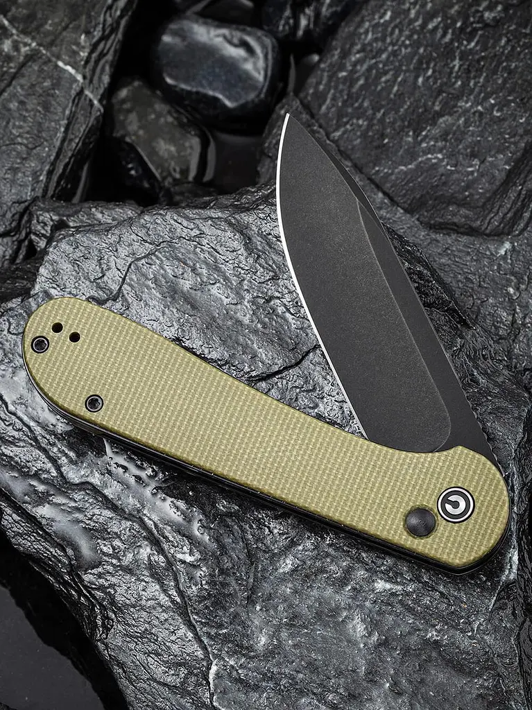 Ніж складаний туристичний Civivi Elementum Pocket, (8.9 см) 14C28N/Micarta оливковий - фото 4