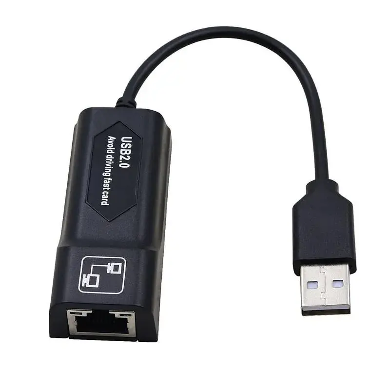 Мережевий адаптер перехідник Pix-Link USB LAN SR9900 мережна карта Black (16158) - фото 2