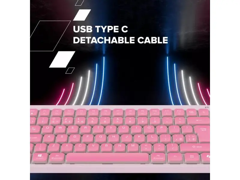 Клавіатура Canyon OnType 10 Pink (CNS-HKB10P) - фото 7