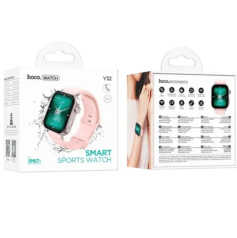 Смарт-годинник Hoco Y32 Bluetooth рожевий - фото 10