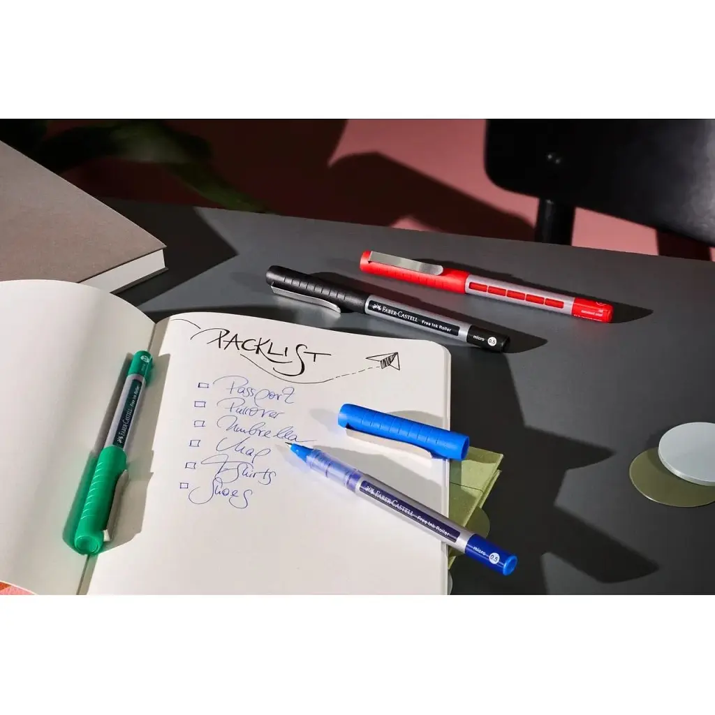 Ролер Faber-Castell Free Ink rollerball, колір чорнила синій, 0.5 мм, одноразова (29138) - фото 5